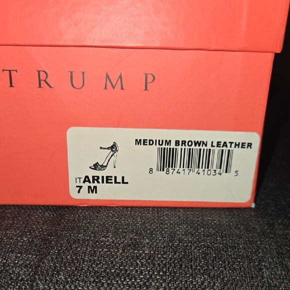 Ivanka Trump Tan Peep-Toe Heels - Picture 7 of 8